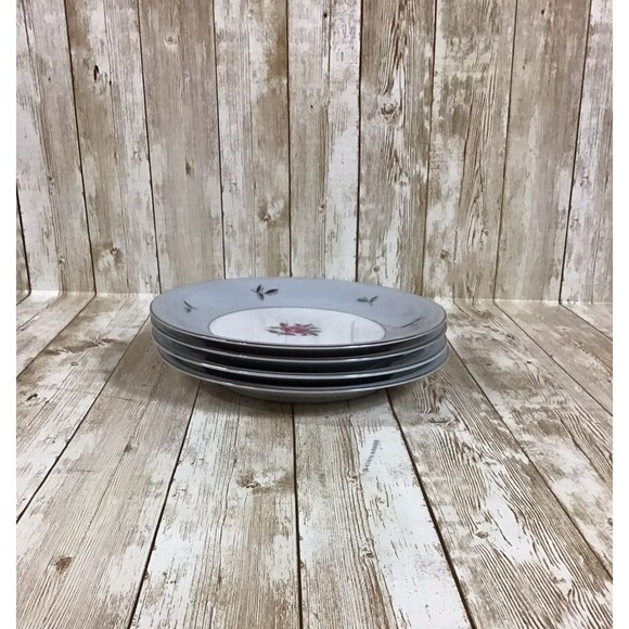 4 VTG Seyei Fine China Salad Dessert Plates 7.25" Blue Rose Bella Maria 2129 - Picture 4 of 6